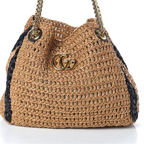 gucci bag straw|Gucci raffia bags.